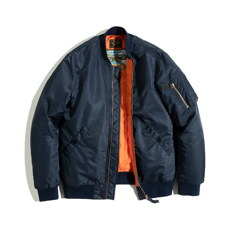 Men's MA-1 Flight Warm Tanker Bomber Jacket