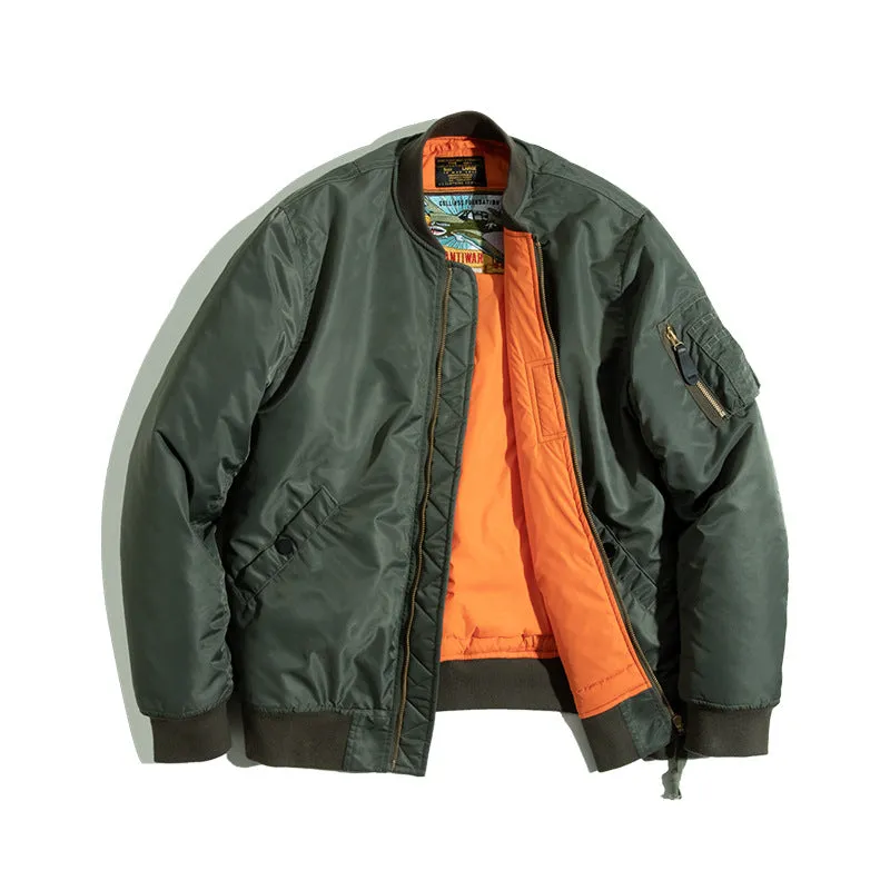 Men's MA-1 Flight Warm Tanker Bomber Jacket