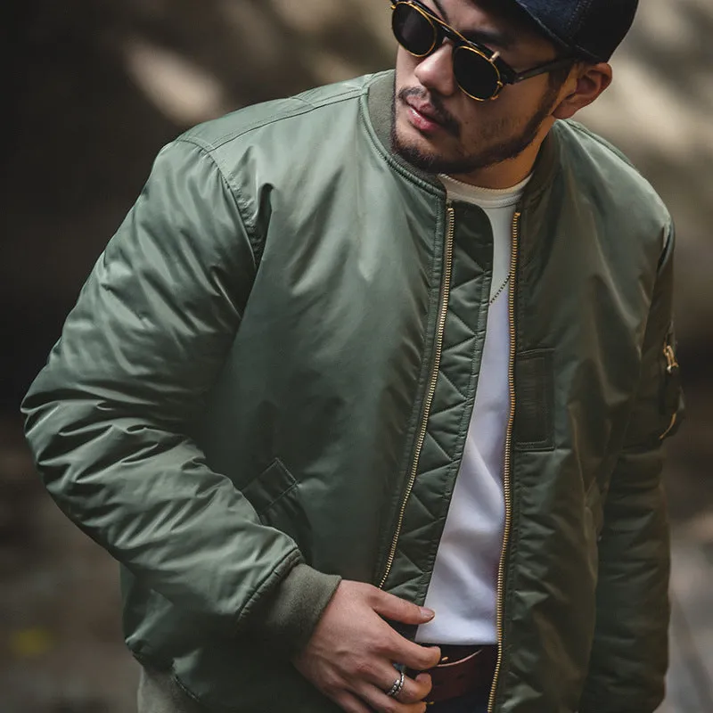 Men's MA-1 Flight Warm Tanker Bomber Jacket