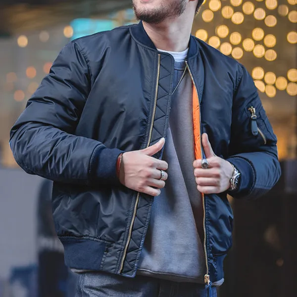 Men's MA-1 Flight Warm Tanker Bomber Jacket
