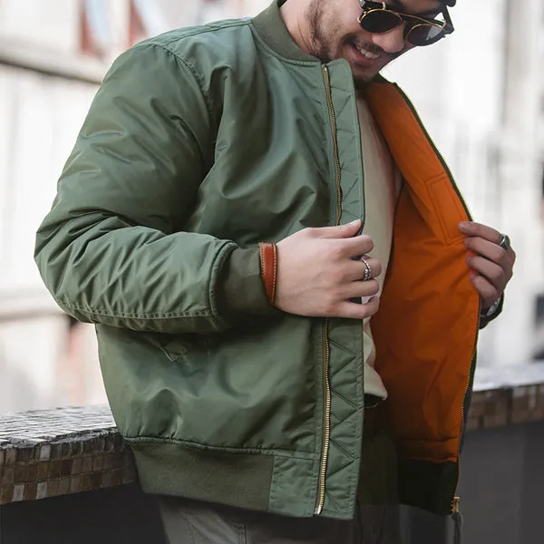 Men's MA-1 Flight Warm Tanker Bomber Jacket