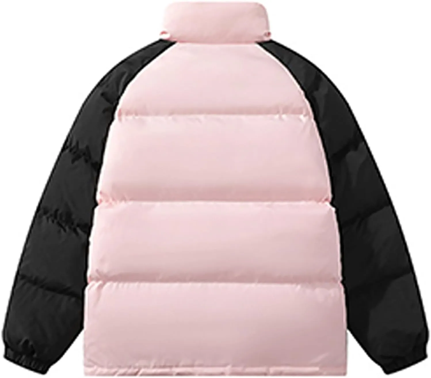 Men's Oversized Puffer Jacket Winter Warm Down Jacket Trendy Color Block Down Jacket Parka Puffy Jacket Outerwear