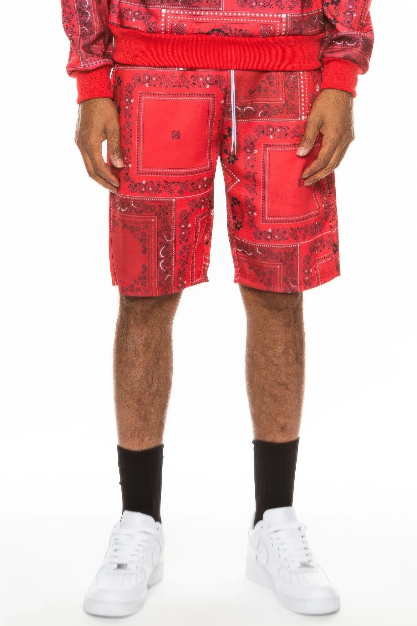 Mens Paisley Bandana Print Shorts