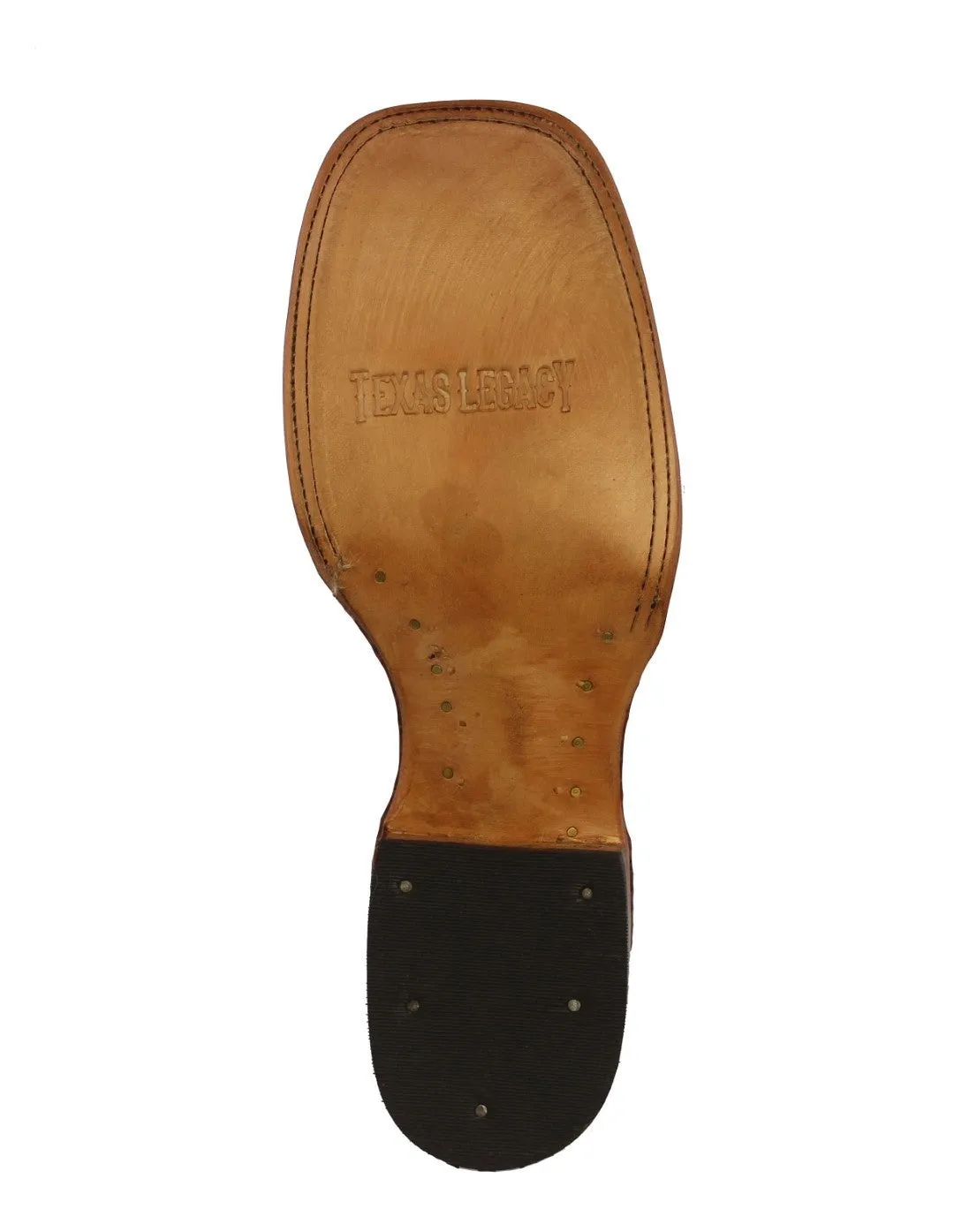 Mens Rustic Sand Snake Print Leather Cowboy Boots - Square Toe