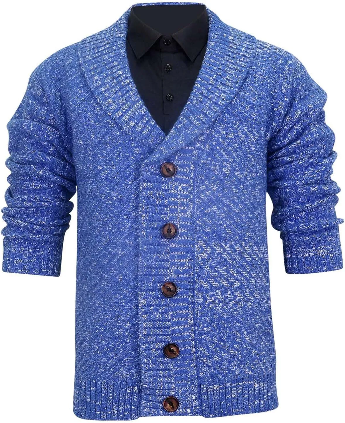 Mens Shawl Collar Cardigan Sweater Cable Knit Button Down Winter Chunky Sweaters Oversize Vintage Long Sleeve Jacket