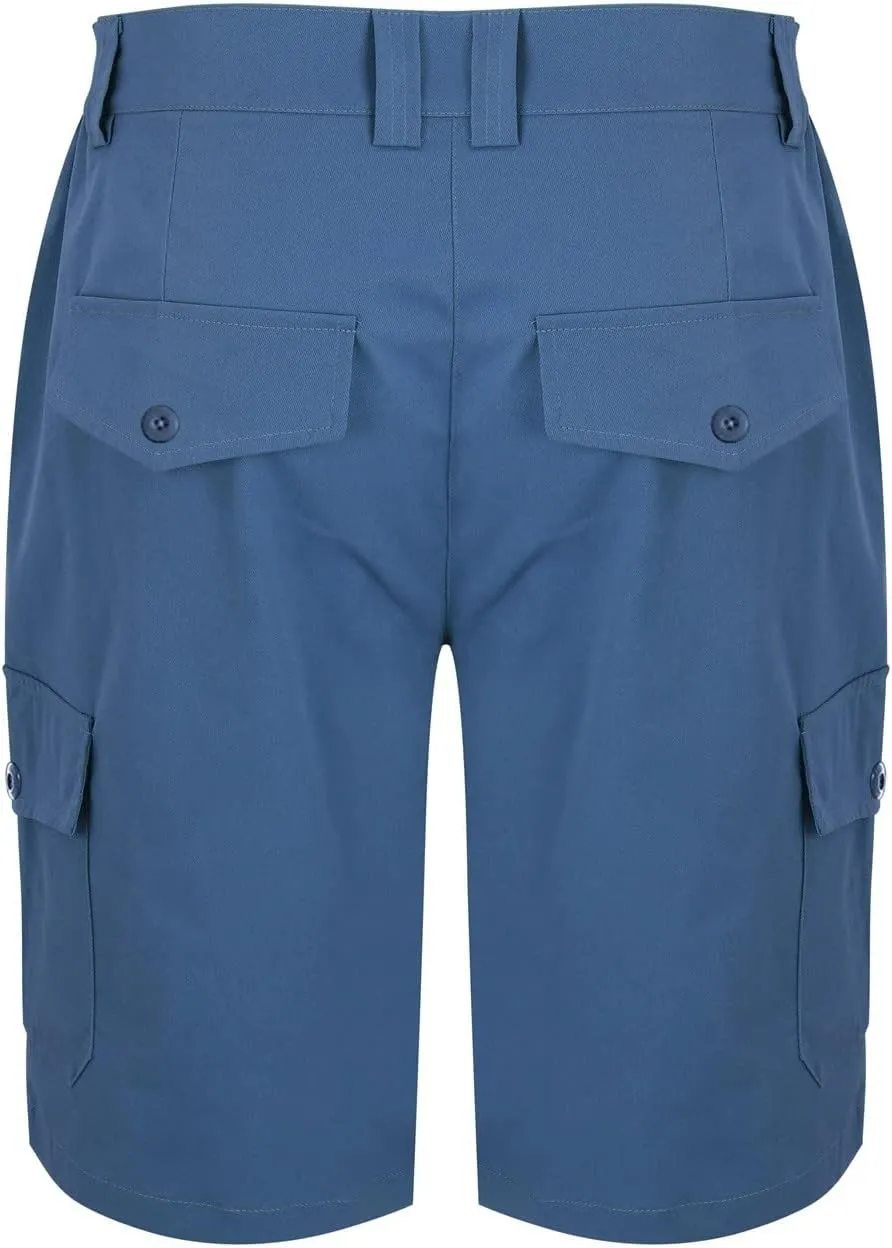 Mens Shorts Cargo Cotton Shorts Relaxed Fit Men Running Hiking Shorts Casual Shorts Elastic Waist Multic-Pocket
