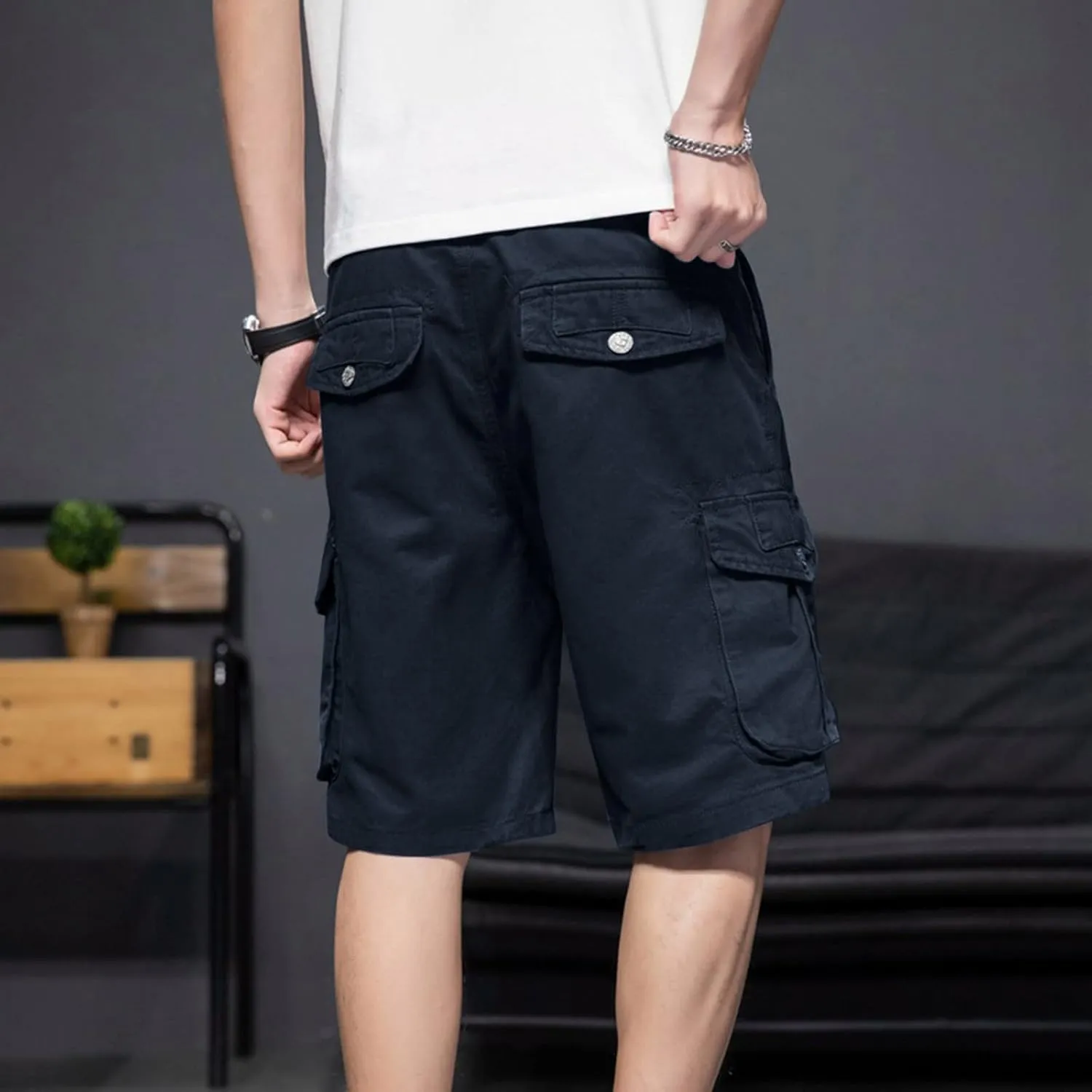 Mens Shorts Casual Cargo, Cargo Shorts Cotton Work Shorts Multi Pocket Casual Comfort Flex Waistband Shorts