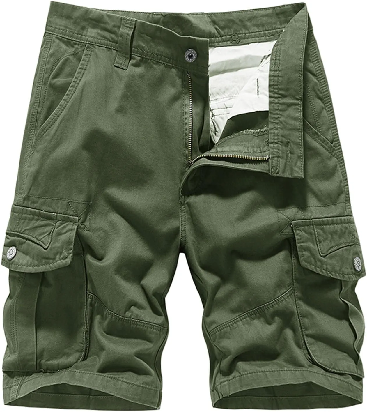 Mens Shorts Casual Cargo, Cargo Shorts Cotton Work Shorts Multi Pocket Casual Comfort Flex Waistband Shorts