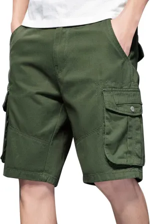 Mens Shorts Casual Cargo, Cargo Shorts Cotton Work Shorts Multi Pocket Casual Comfort Flex Waistband Shorts