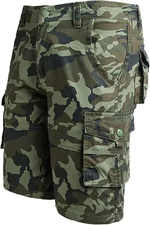 Mens Shorts CasualMen's Camouflage Tactical Shorts Waterproof Cargo Shorts Hiking Fishing Shorts Golf Shorts