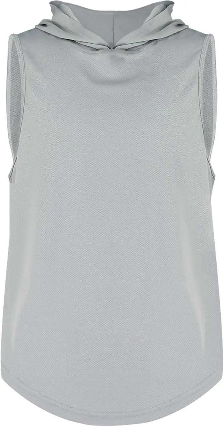 Men's Sleeveless Hoodie Summer Casual Loose Lightweight Pullove Moisture Wicking Athletic Gym Quick Dry Sweatshirt Big&Tall