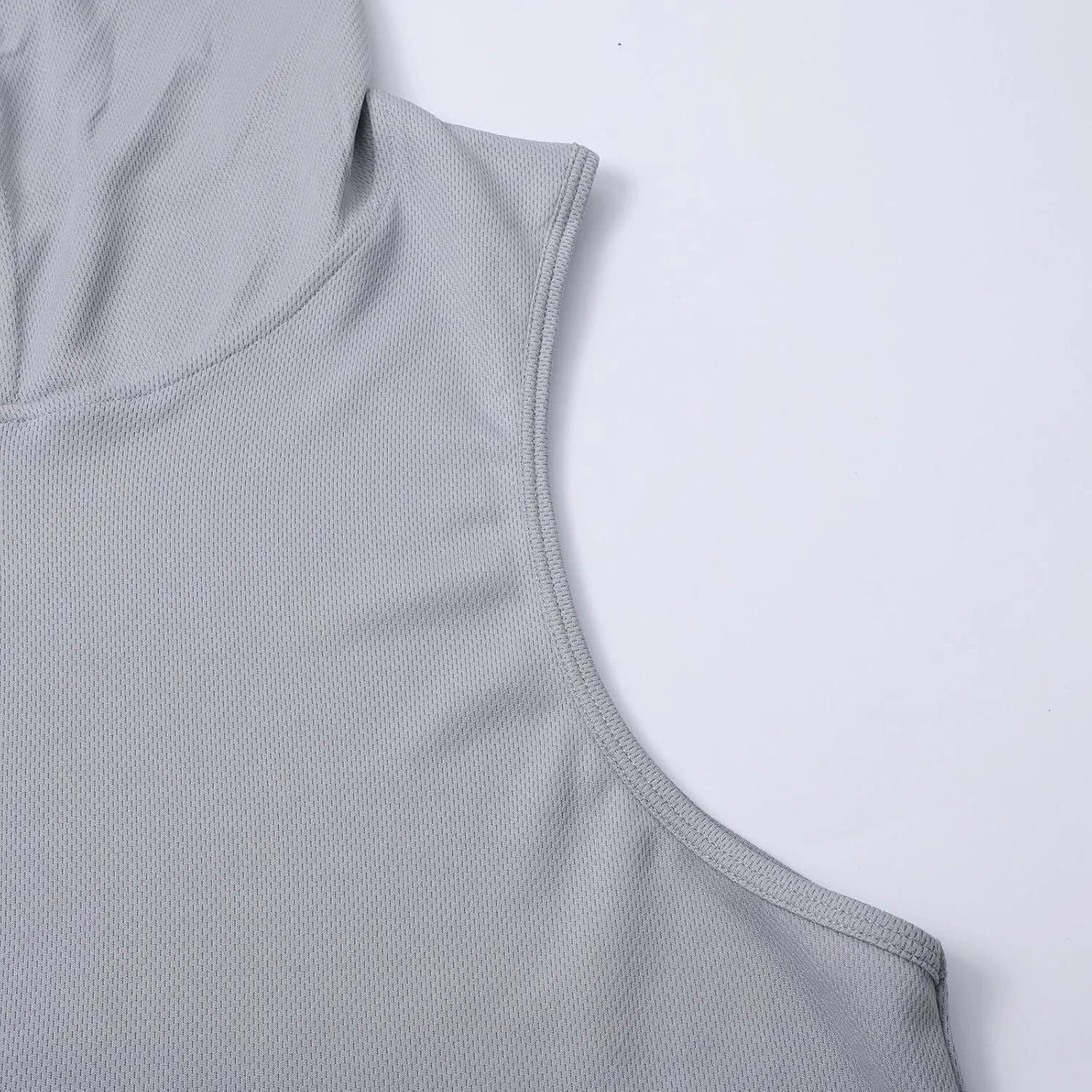 Men's Sleeveless Hoodie Summer Casual Loose Lightweight Pullove Moisture Wicking Athletic Gym Quick Dry Sweatshirt Big&Tall