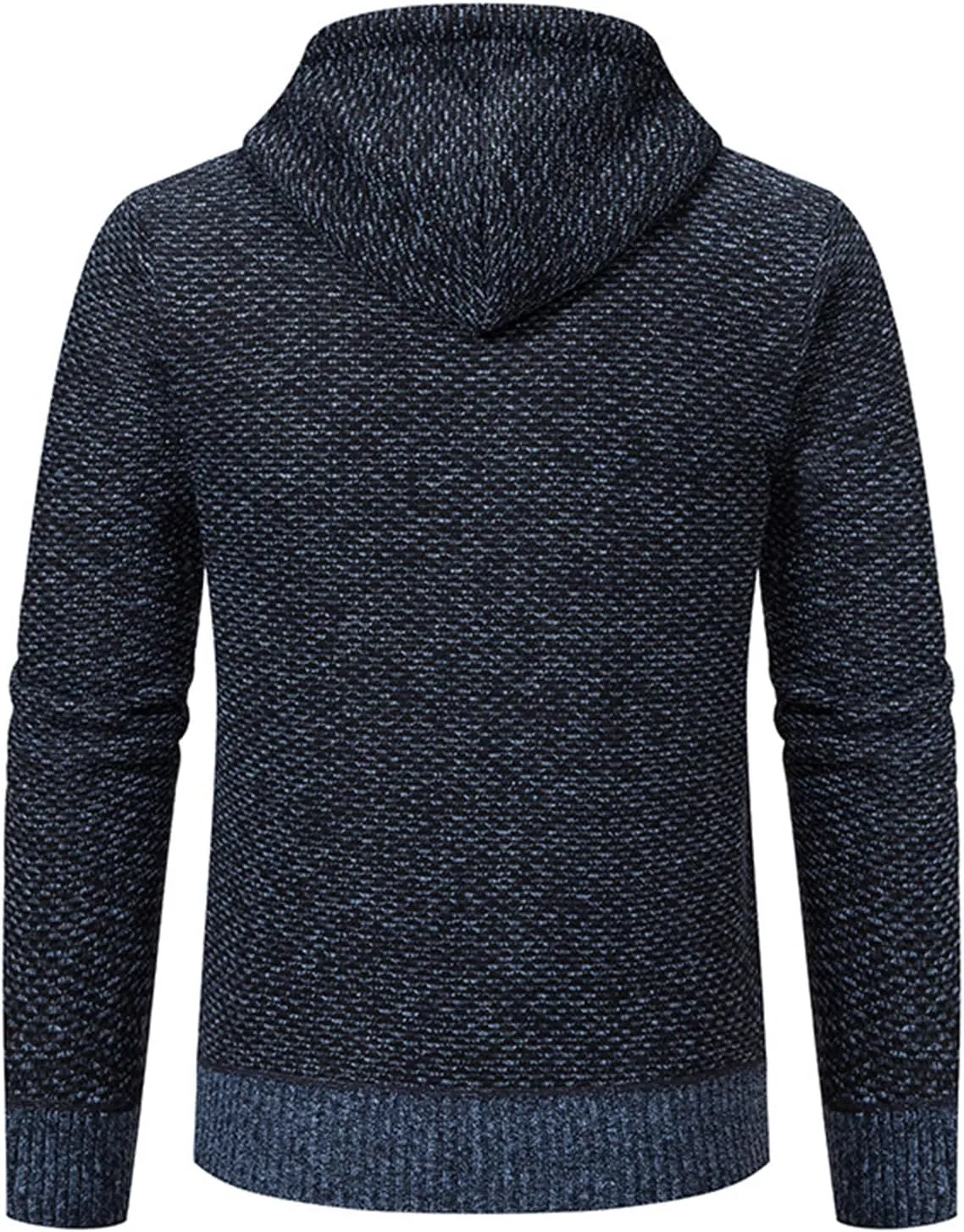 Mens Slim Fit Fleece Sweater Hoodie Full Zip Jacket Lightweight Casual Multi-Pocket Outerwear for Indoor Dress