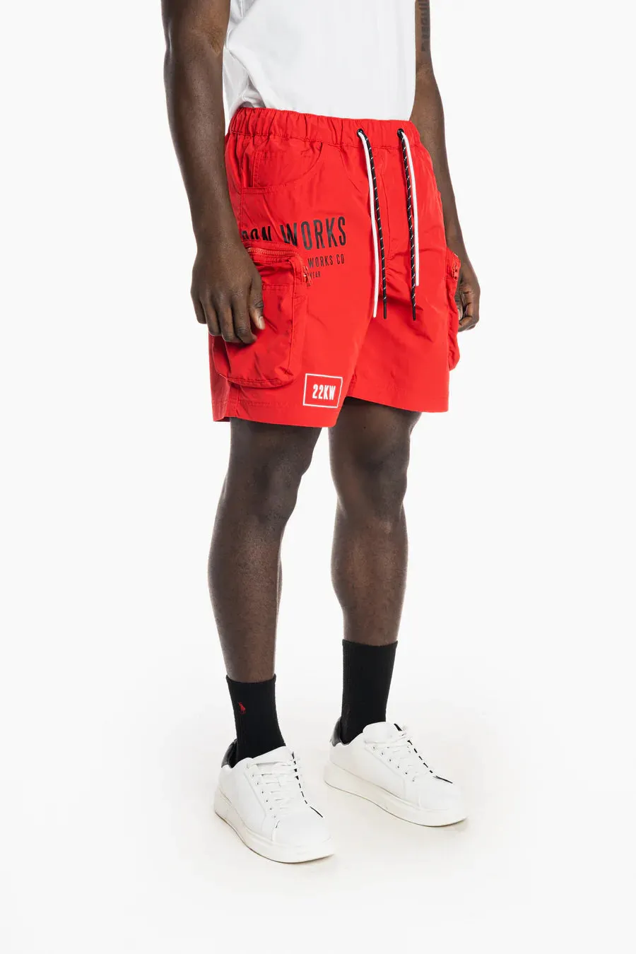 Men's Smoke Rise Printed Utility Fashion Shorts Red