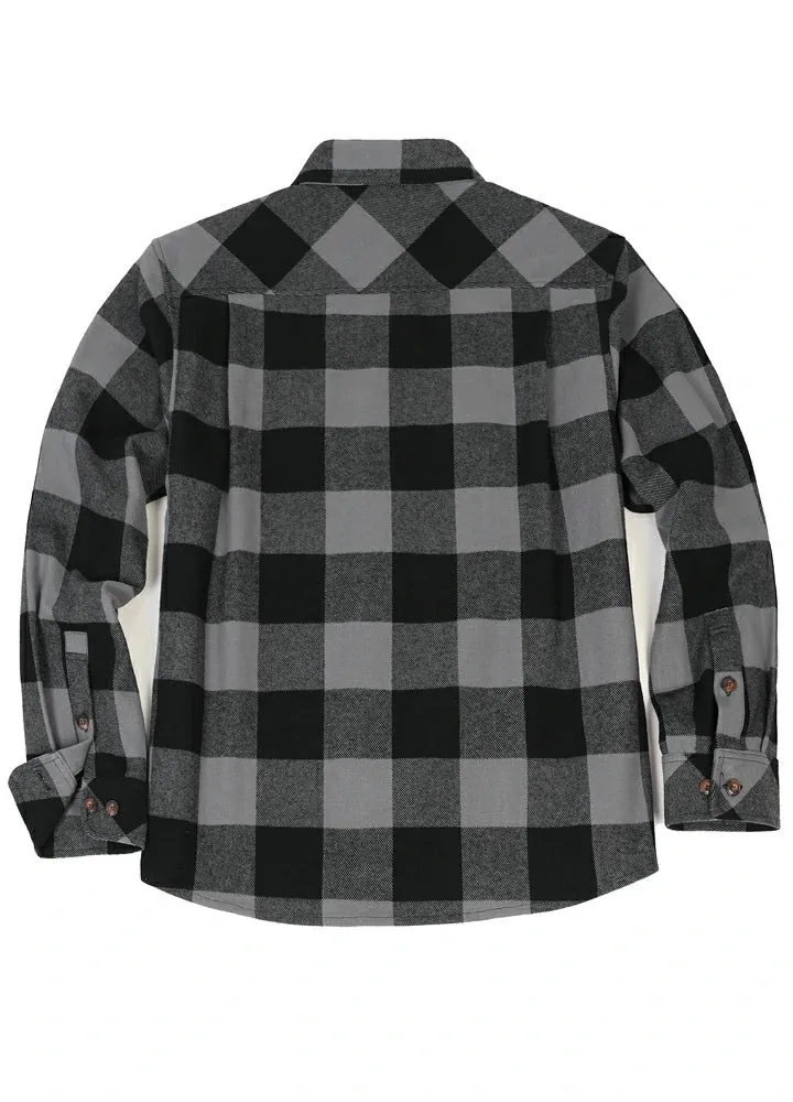 Men's Stalwart Heavyweight Flannel Shirts,10.6oz,Relaxed Fit