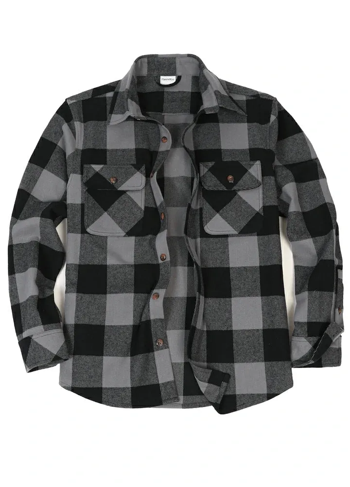 Men's Stalwart Heavyweight Flannel Shirts,10.6oz,Relaxed Fit