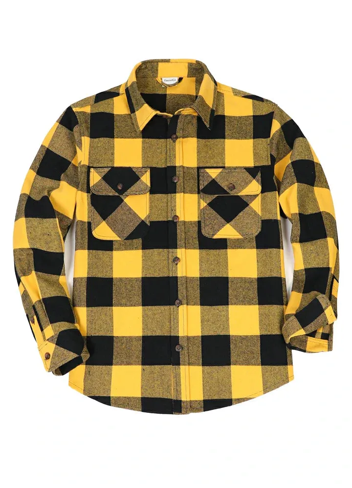 Men's Stalwart Heavyweight Flannel Shirts,10.6oz,Relaxed Fit