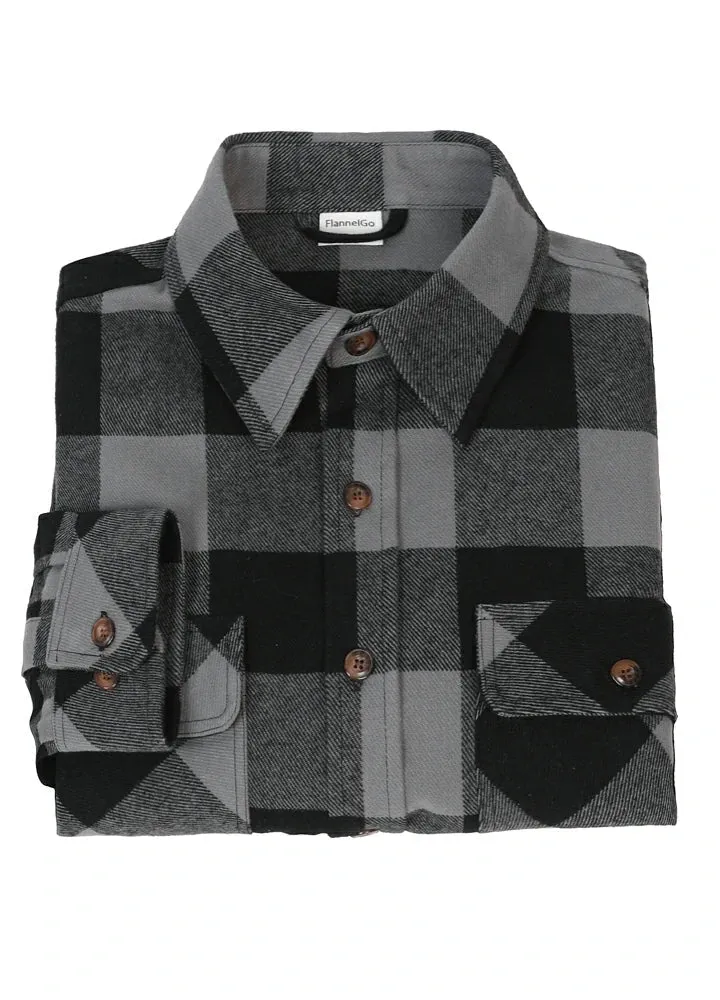 Men's Stalwart Heavyweight Flannel Shirts,10.6oz,Relaxed Fit