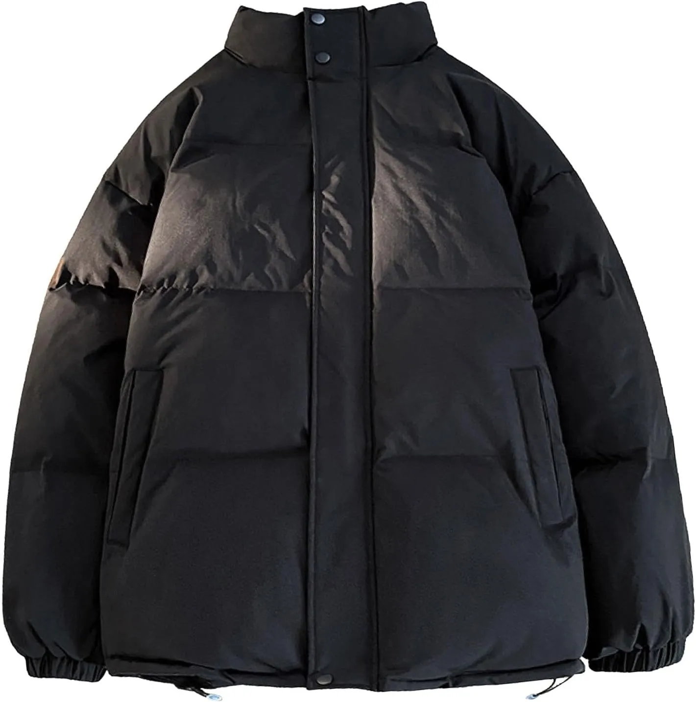 Men's Stand Collar Down Jacket Insulated Puffer Coat for Snow Ski Zip Up Padded Puffer Jacket Winter Jackets Outerwear