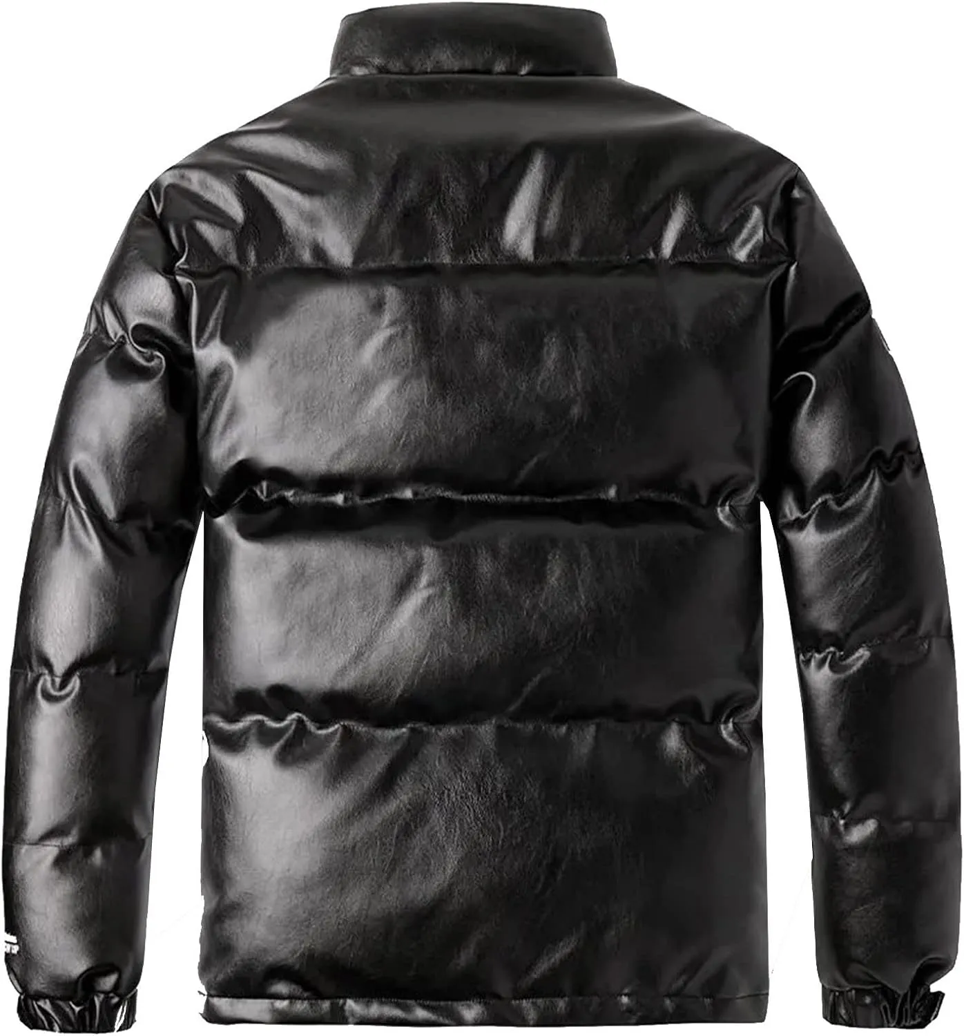 Mens Stand Collar Down Jacket Zip Up Padded Quilted Puffer Jacket Thermal Insulated Puffer Coats Winter Jackets Outerwear
