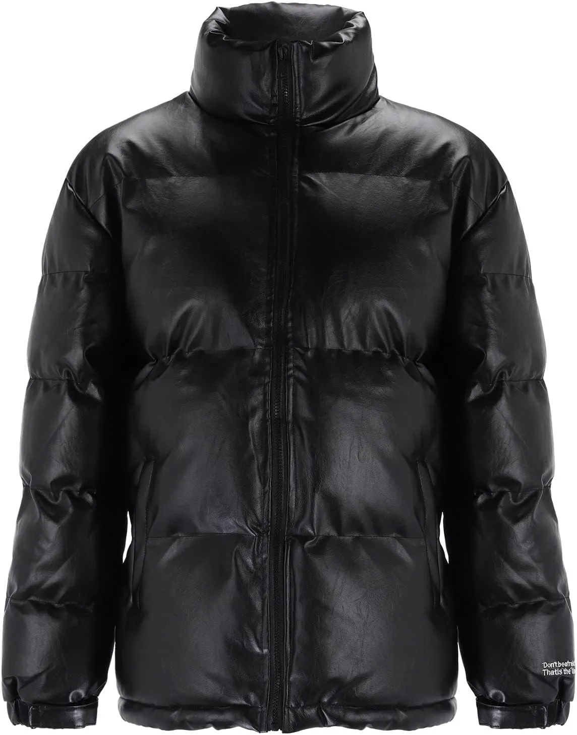 Mens Stand Collar Down Jacket Zip Up Padded Quilted Puffer Jacket Thermal Insulated Puffer Coats Winter Jackets Outerwear