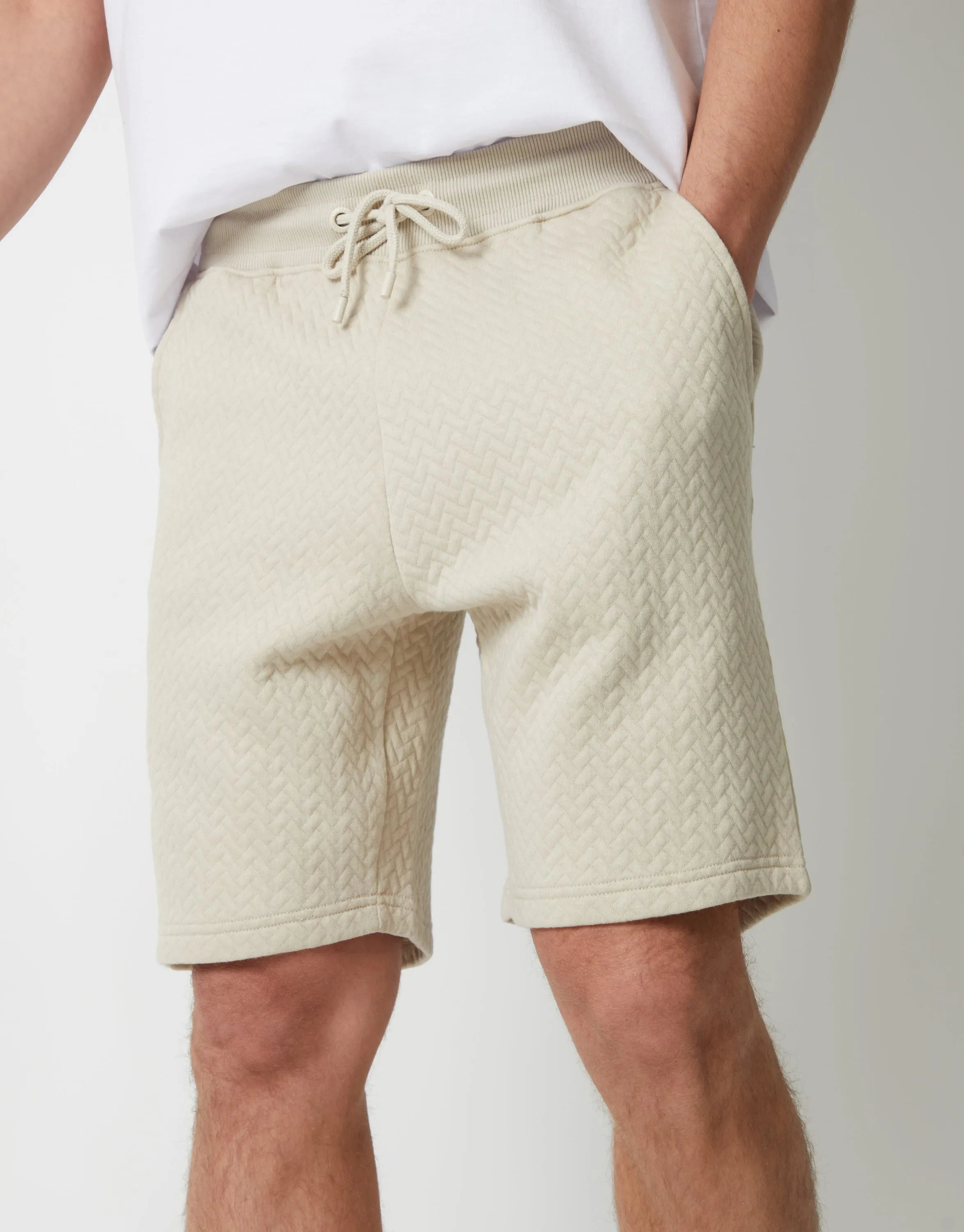 Men's Stone Textured Sweat Shorts