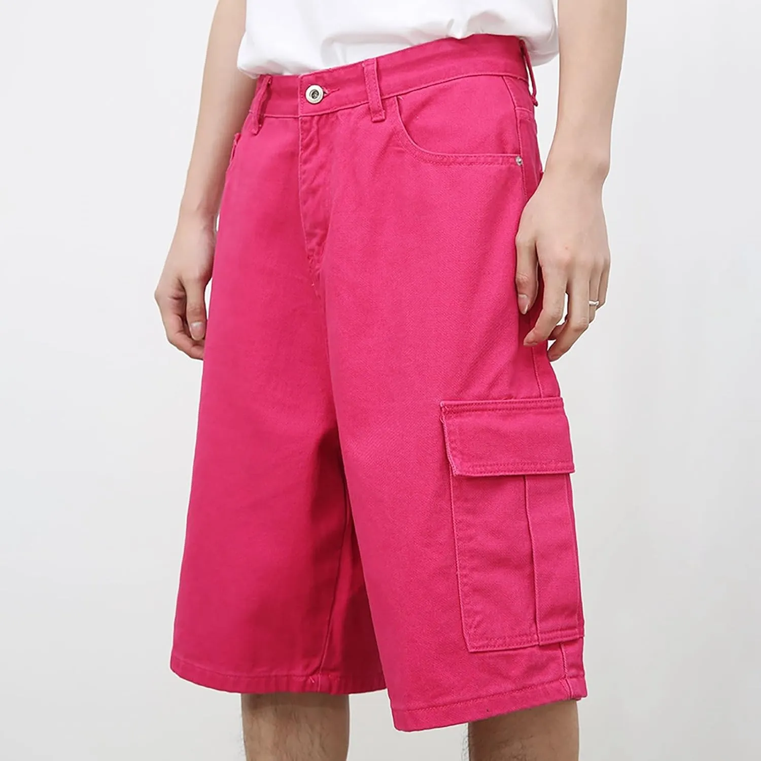 Men's Stretch Waist Cargo Shorts with Multi-Pocket Baggy Work Shorts Lightweight Outdoor Casual Summer Beach Pants for Men