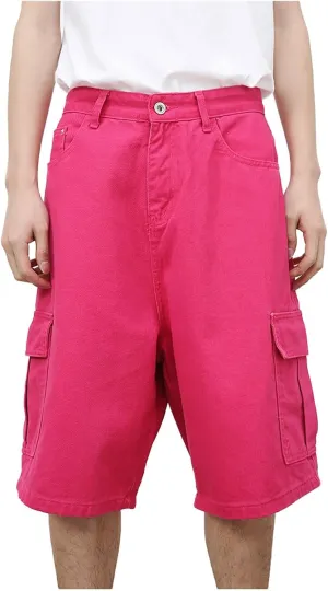 Men's Stretch Waist Cargo Shorts with Multi-Pocket Baggy Work Shorts Lightweight Outdoor Casual Summer Beach Pants for Men