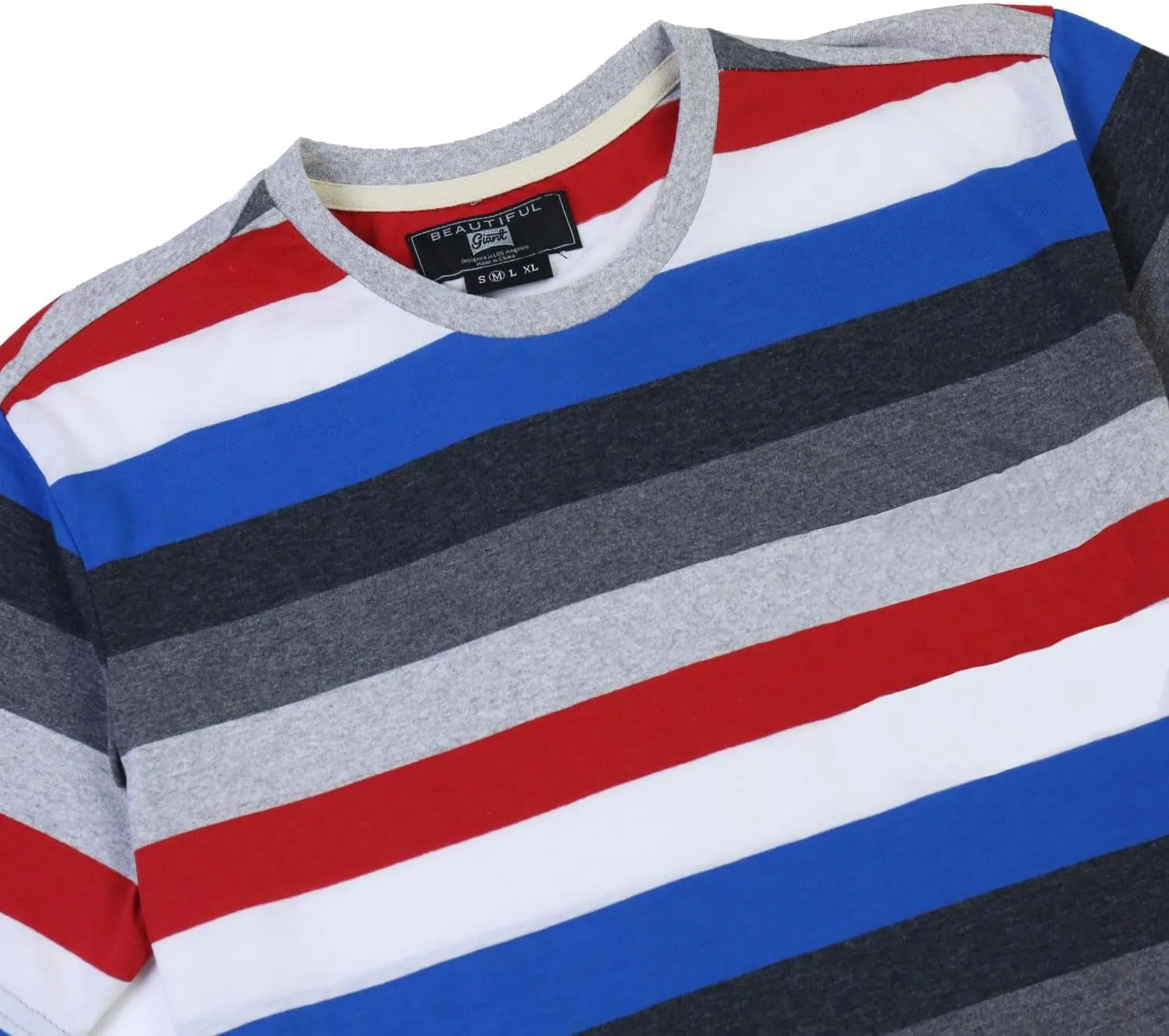 Men's Striped T-Shirt Collection - Casual & Comfortable Cotton Tees, Variety of Colors