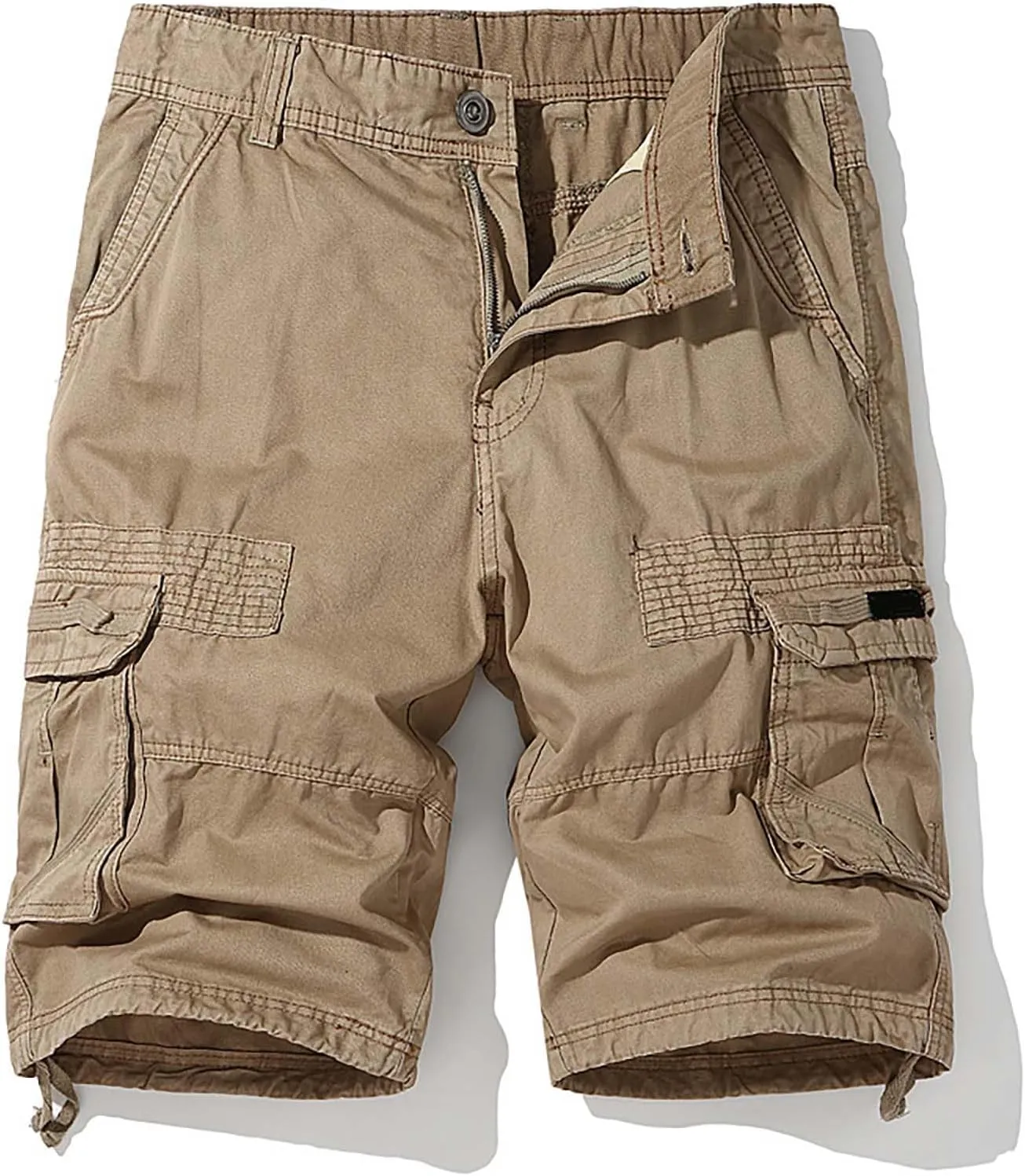Mens Summer Cargo Shorts Loose Fit Lightweight Outdoor Work Shorts with Multi Pockets Classic Premium Twill Hiking Shorts