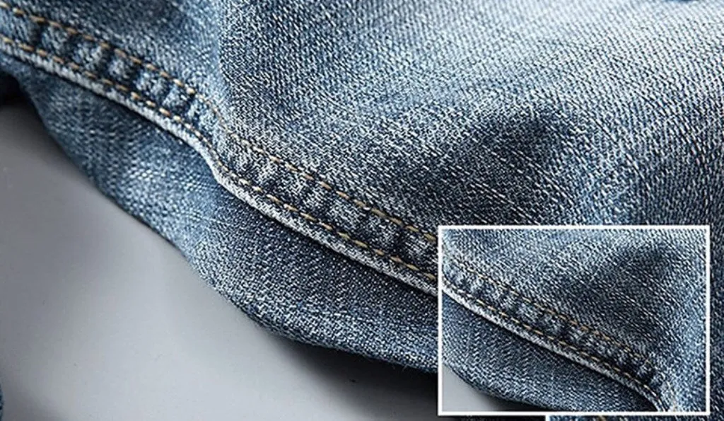 Men's Summer Ripped Straight Knee-Length Denim Shorts