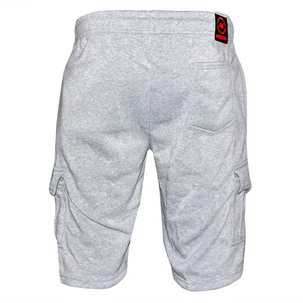 Mens Sweat Cargo Shorts Soft Cotton Lounge Gym Workout Drawstring Casual