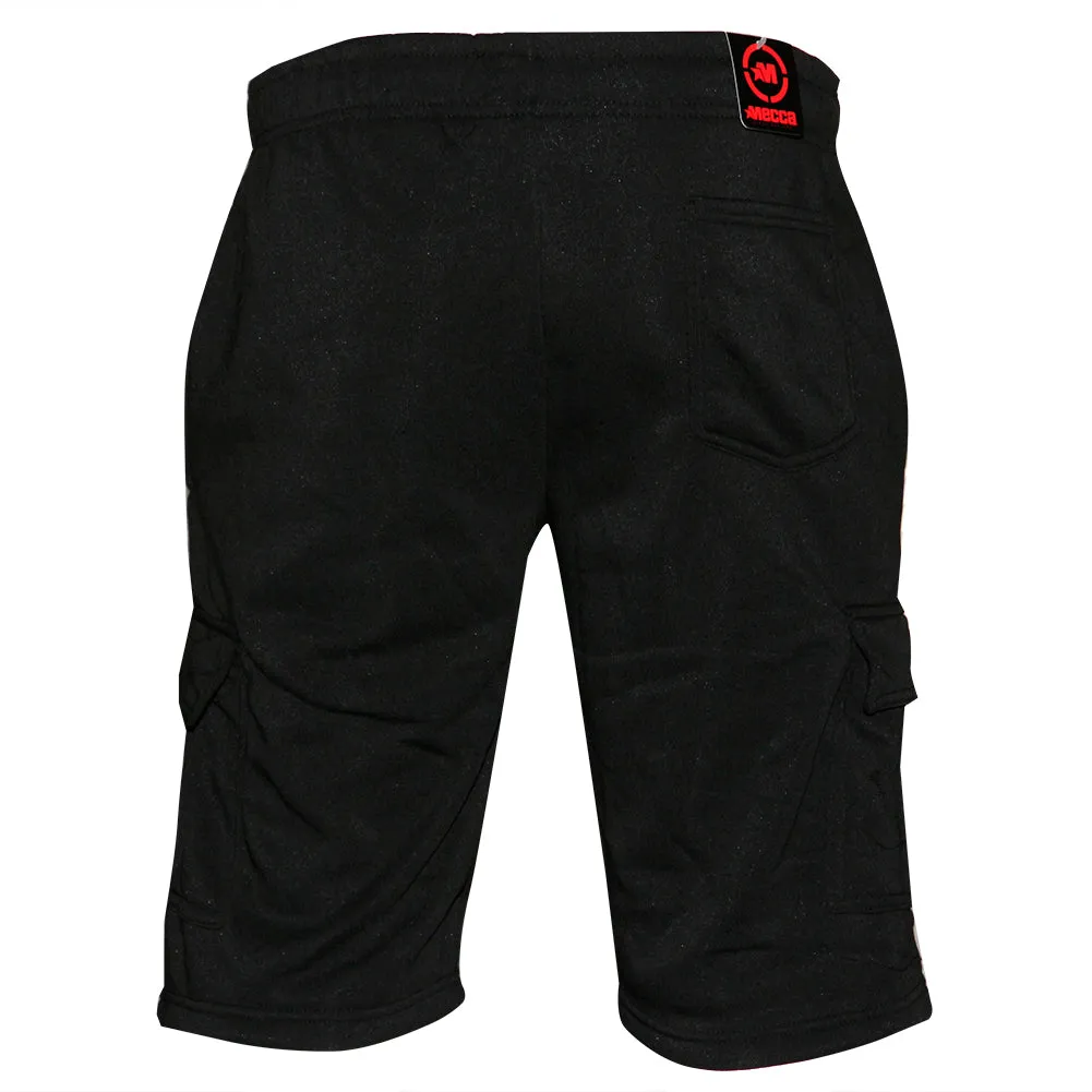 Mens Sweat Cargo Shorts Soft Cotton Lounge Gym Workout Drawstring Casual