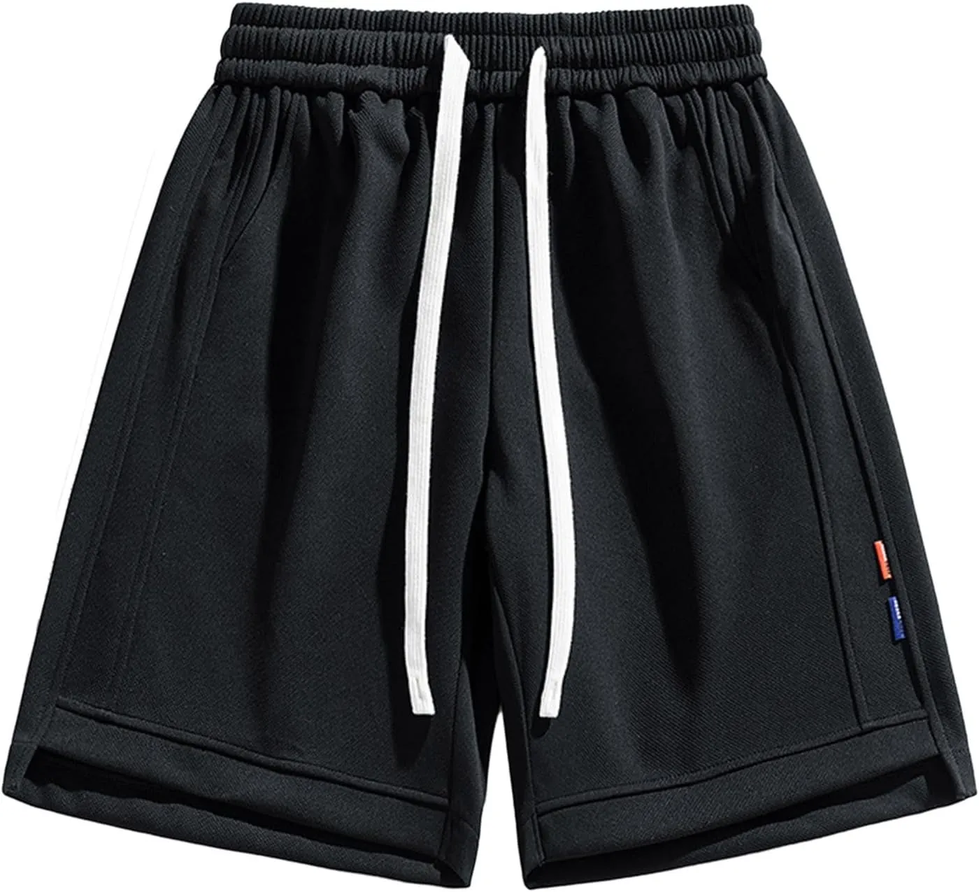 Men's Sweat Shorts 7 Inch Inseam Cotton Summer Beach Shorts Elastic Waist Casual Workout Athletic Shorts