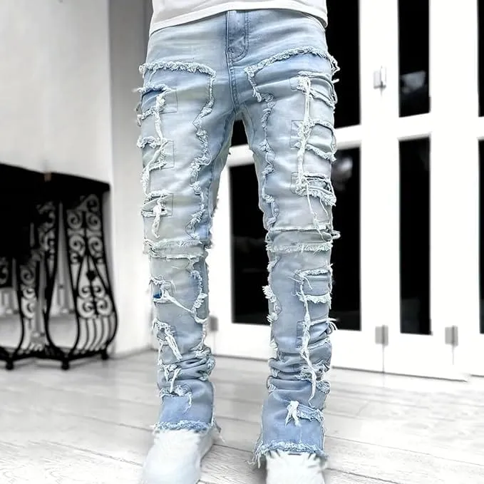 Men's Tassel Crafted Flared Jeans