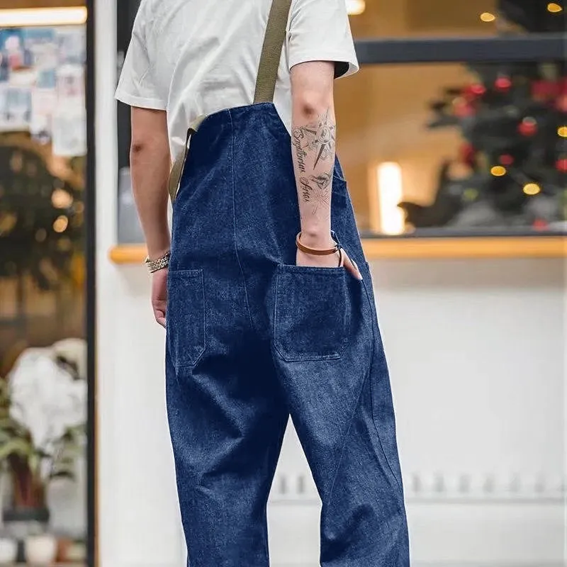 Men's Vintage Denim Overalls 46127864Y
