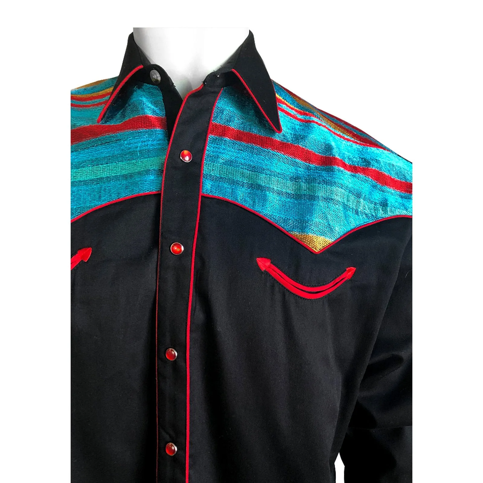 Men's Vintage Western Shirt Collection: Rockmount Serape Two Tone