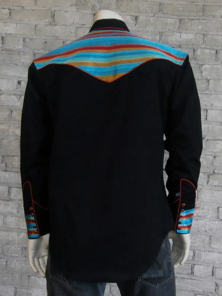 Men's Vintage Western Shirt Collection: Rockmount Serape Two Tone