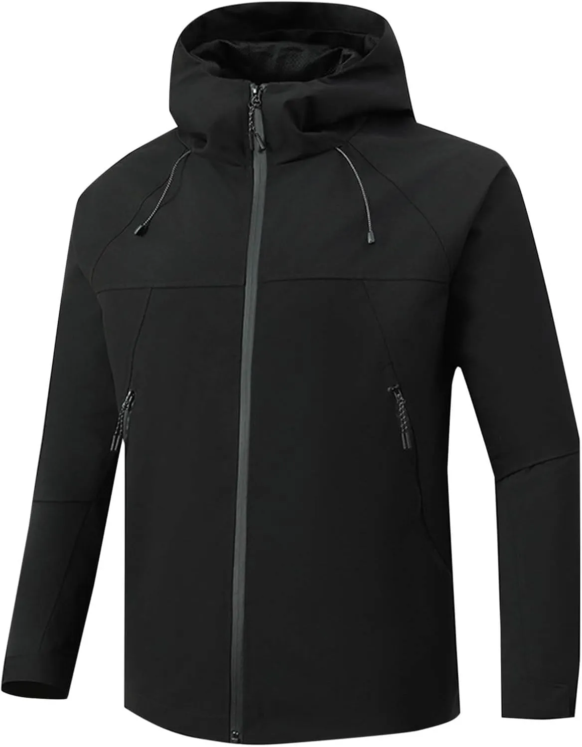 Mens Waterproof Jackets Lightweight Rain Jacket Windbreaker with Hood Rain Coat Suit Plus Size Raincoats for Hiking