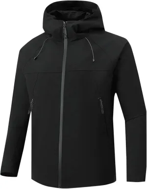 Mens Waterproof Jackets Lightweight Rain Jacket Windbreaker with Hood Rain Coat Suit Plus Size Raincoats for Hiking