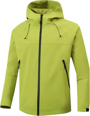Mens Waterproof Jackets Lightweight Rain Jacket Windbreaker with Hood Rain Coat Suit Plus Size Raincoats for Hiking
