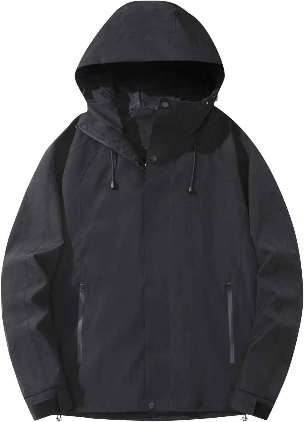 Mens Waterproof Windbreaker Rain Jacket Fashion Color Block Casual Jacket Coat Outdoor Hiking Travel Jackets Outerwear