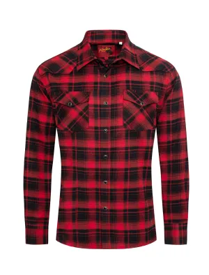 Men's Western Flannel Shirts With Snap Buttons-FLS300-302
