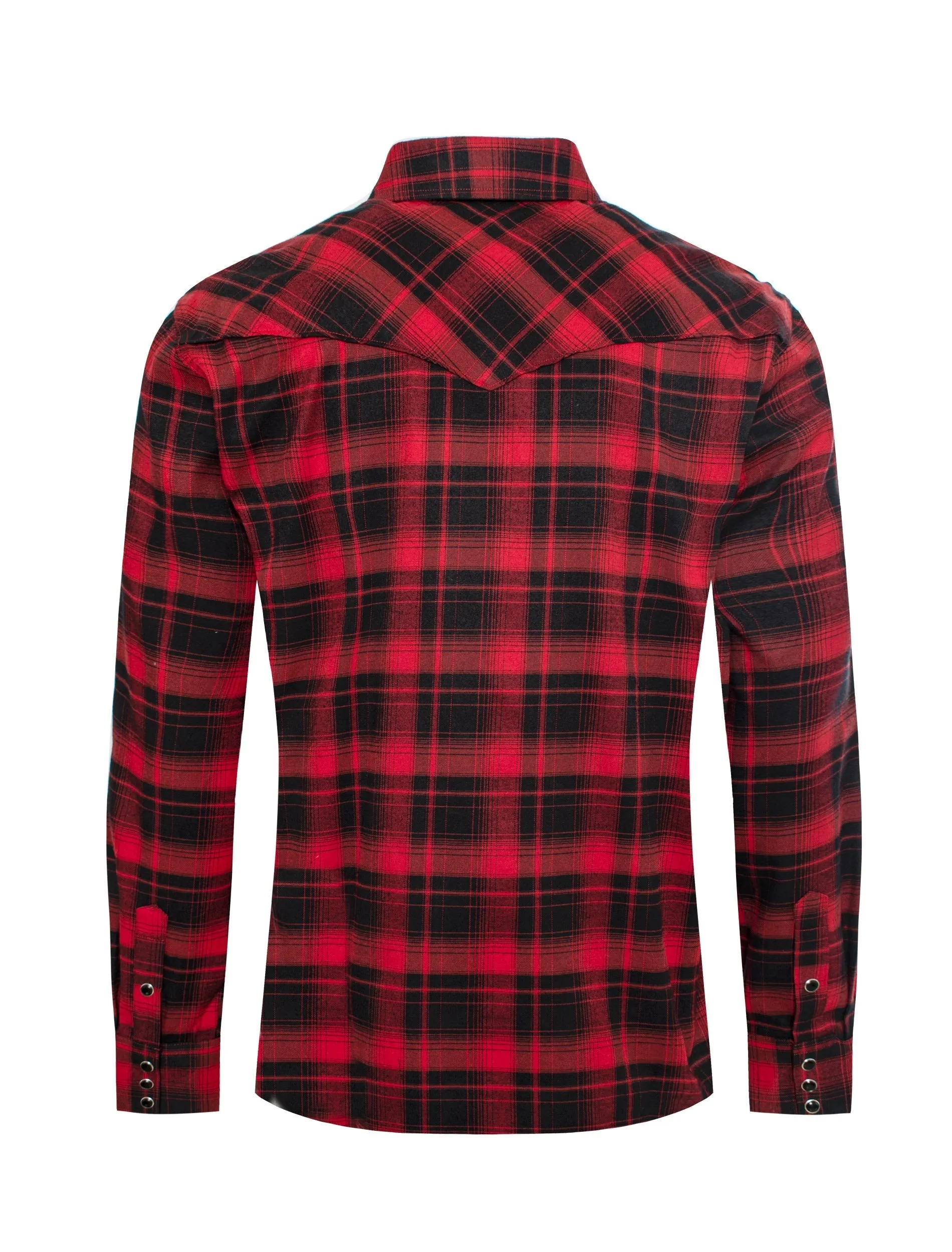 Men's Western Flannel Shirts With Snap Buttons-FLS300-302