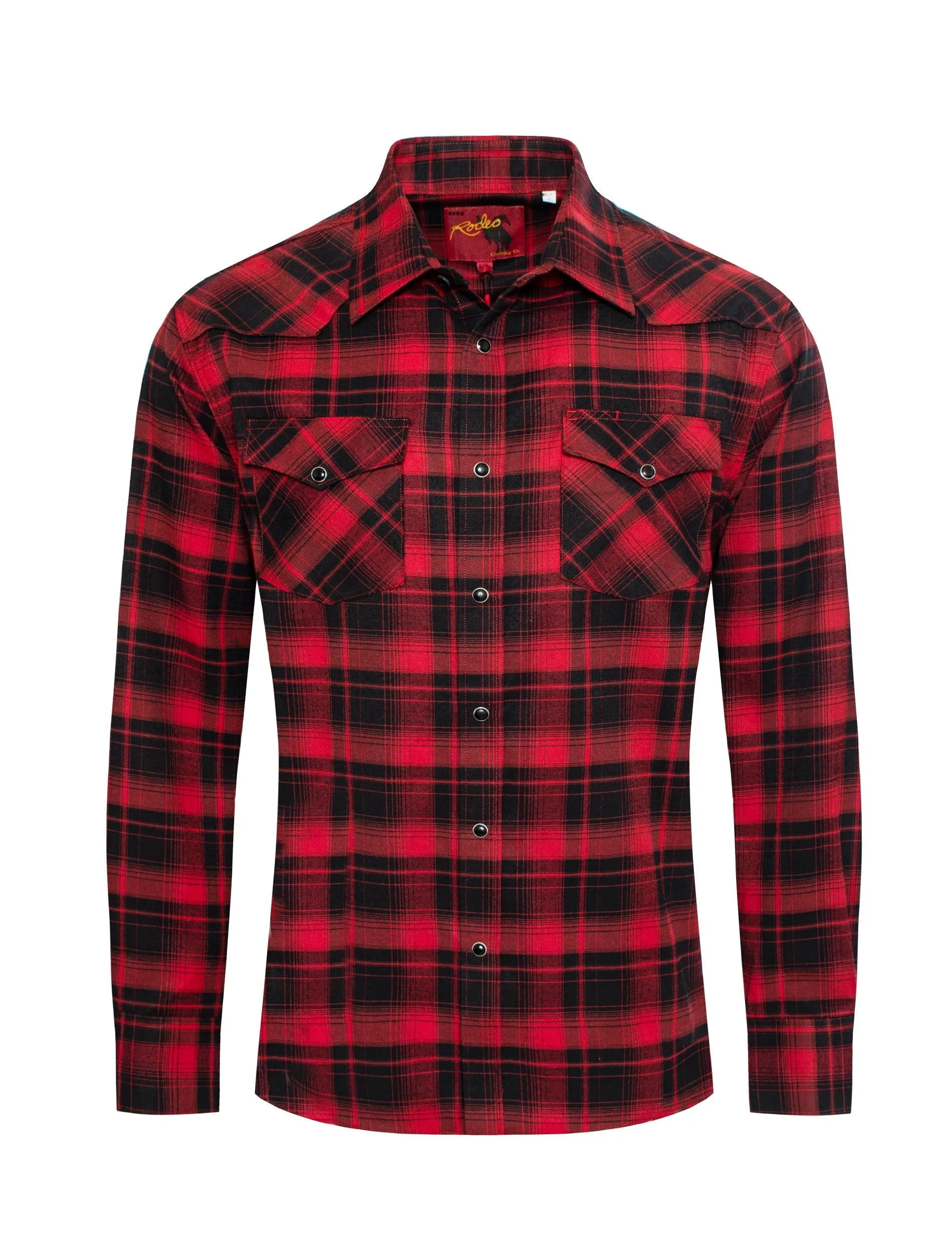 Men's Western Flannel Shirts With Snap Buttons-FLS300-302