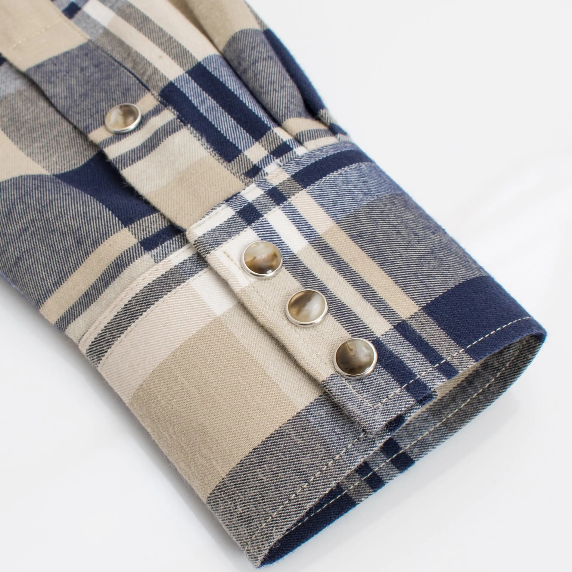 Men's Western Flannel Shirts With Snap Buttons-FLS300-307