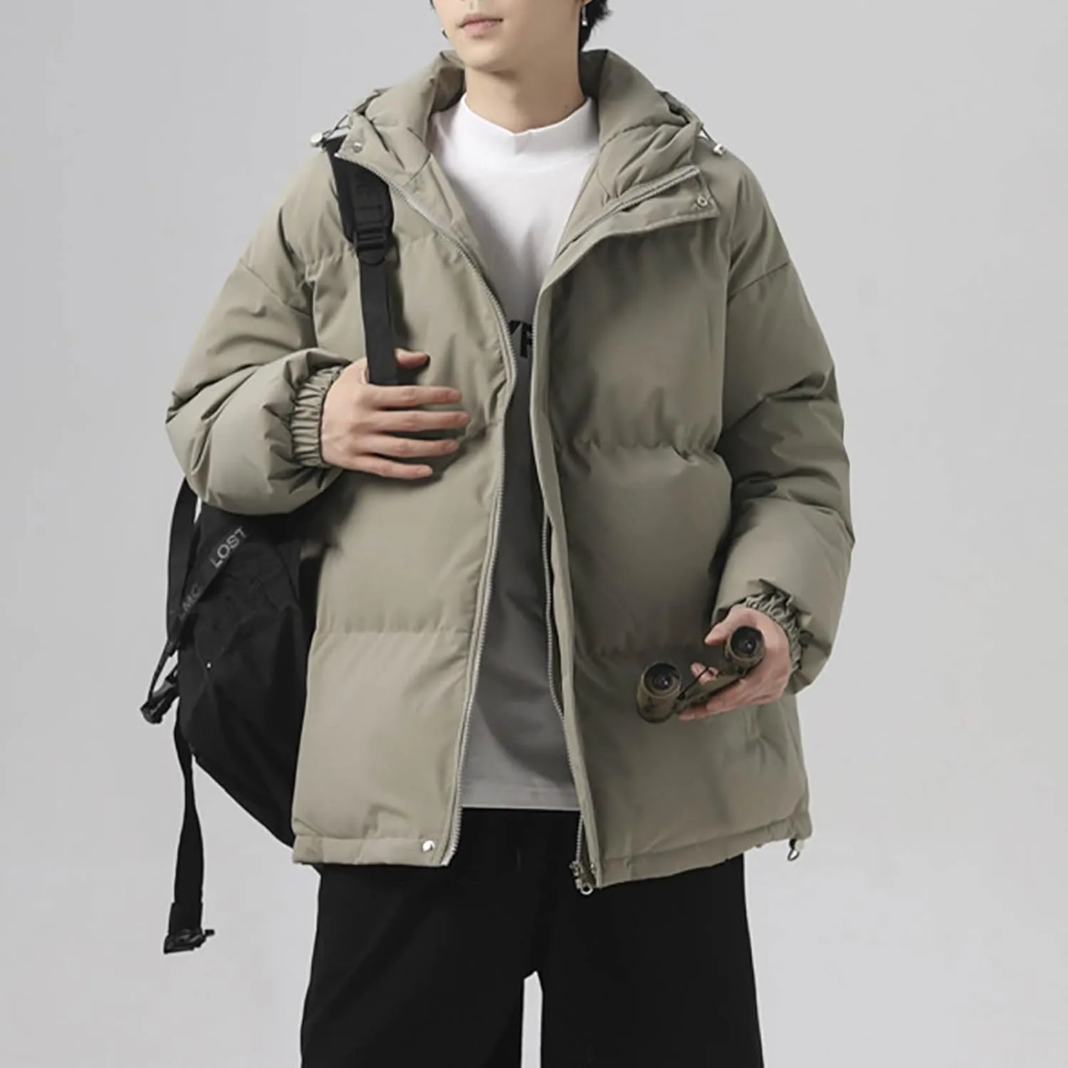 Mens Winter Coat Warm Winter Puffer Jacket Waterproof Thicken Insulated Windproof Hooded Jackets Quilted Down Coats