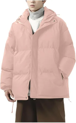 Mens Winter Coat Warm Winter Puffer Jacket Waterproof Thicken Insulated Windproof Hooded Jackets Quilted Down Coats