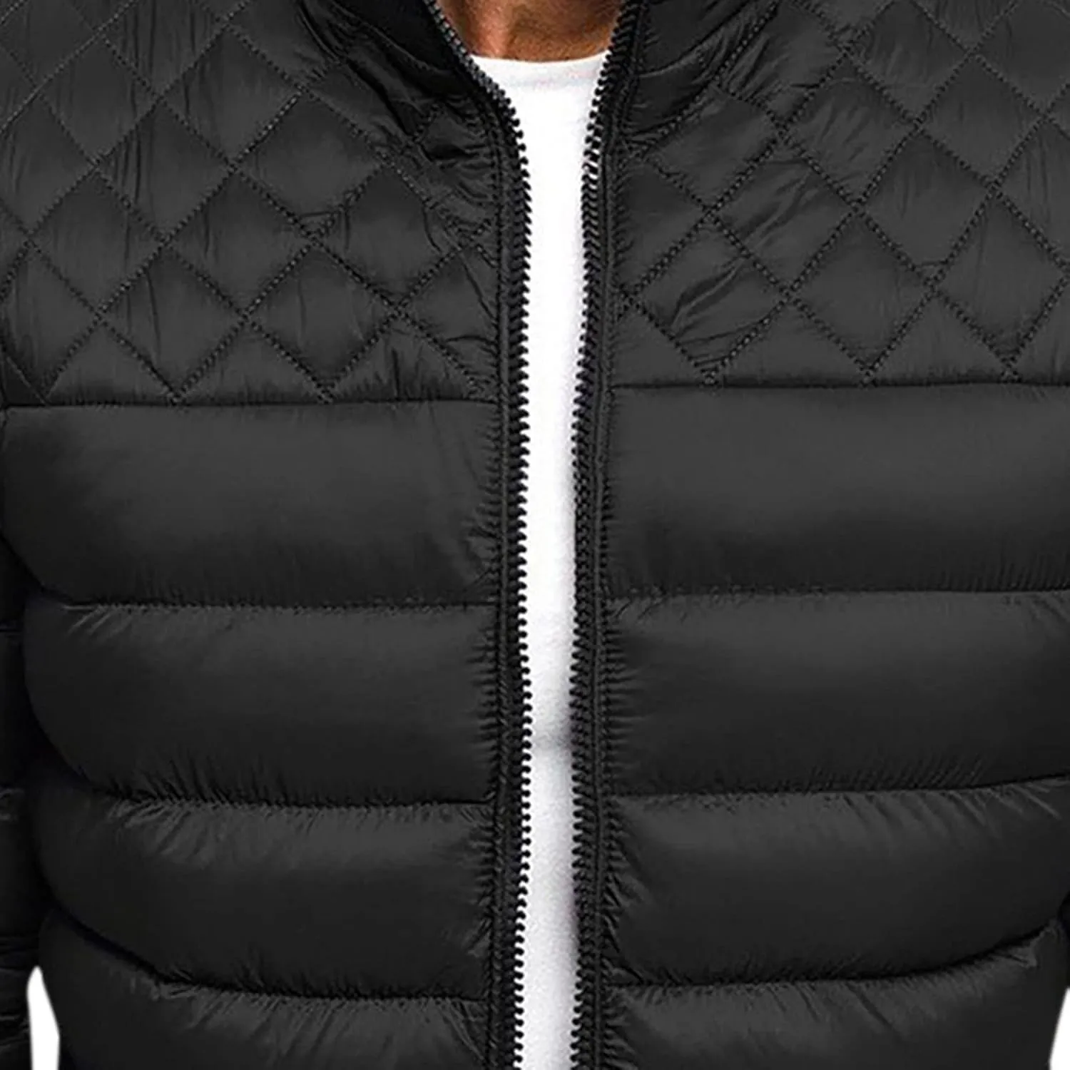 Men's Winter Coats Warm Puffy Jacket Full Zip Puffer Jacket Quilted Insulated Jacket Down Jacket for Men