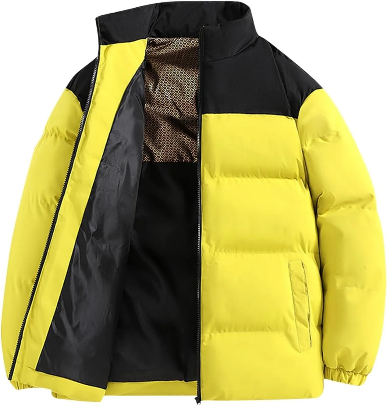 Mens Winter Down Coat Warm Winter Puffer Jacket Waterproof Thicken Insulated Windproof Quilted Coat Outwear Plus Size